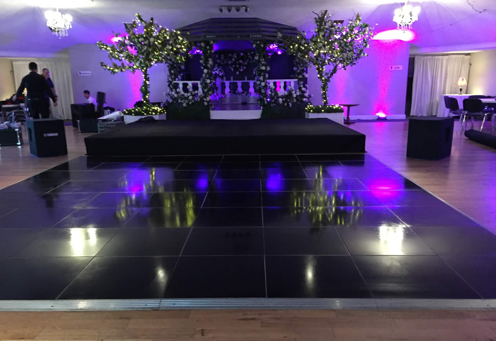 Black 1920s event dance floor